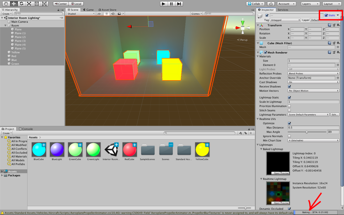 Baking a Lightmap