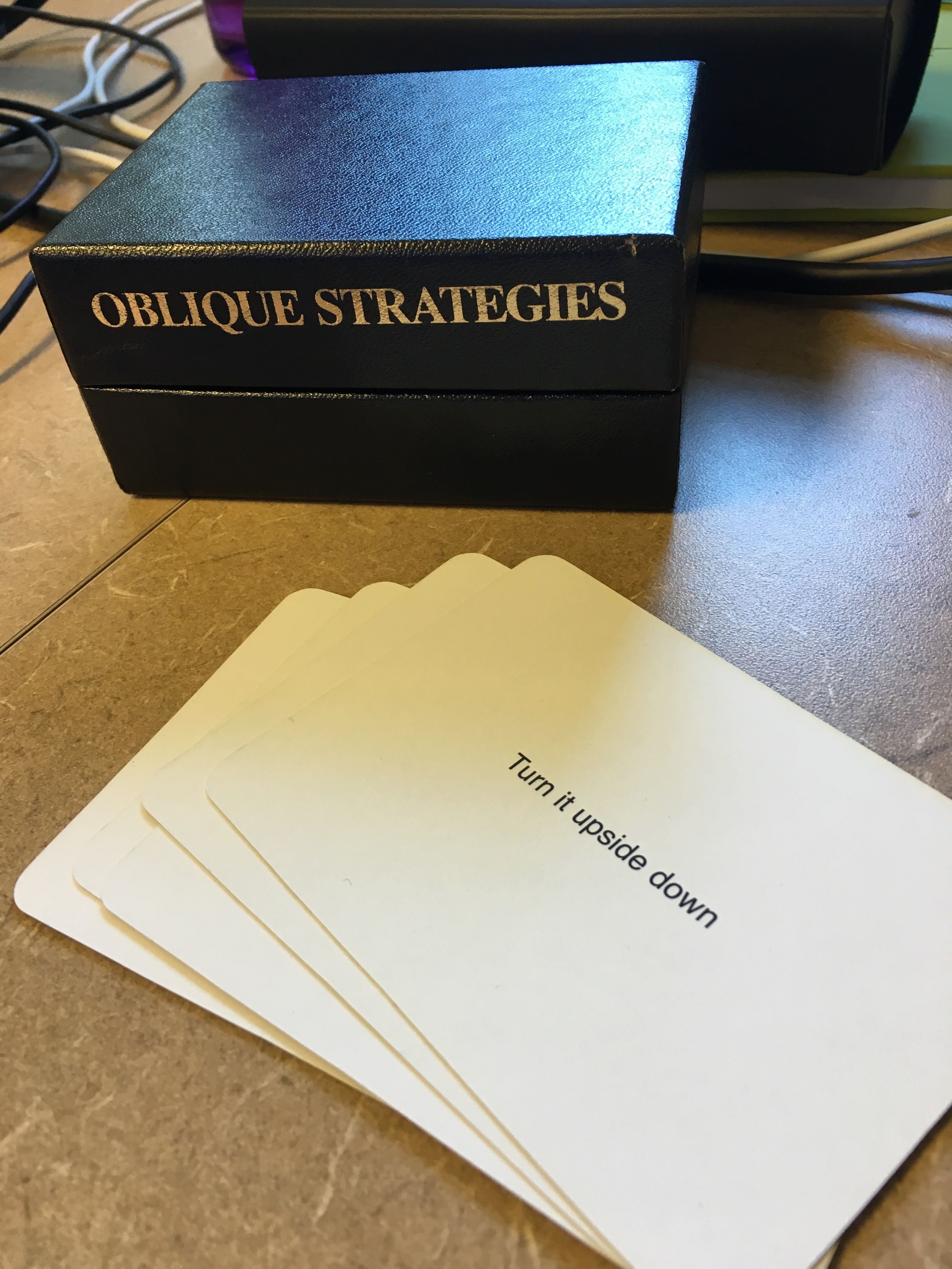 Oblique Strategies card and deck