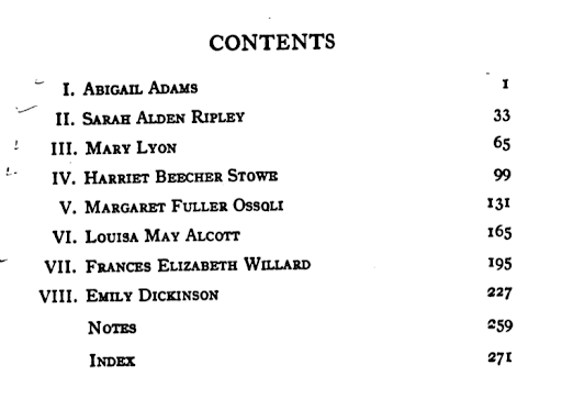 Table of Contents for Portraits of American Women -HathiTrust