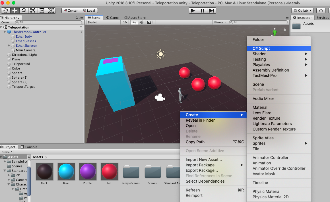 Teleporting In Unity 3d Scholars Lab