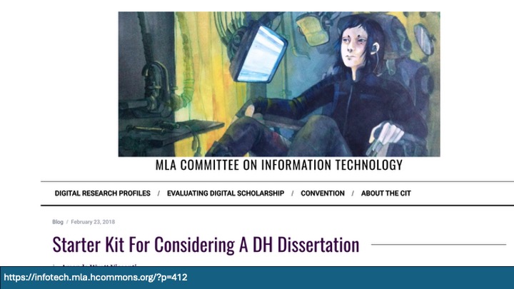 MLA IT Committee's Starter Kit for digital humanities dissertations