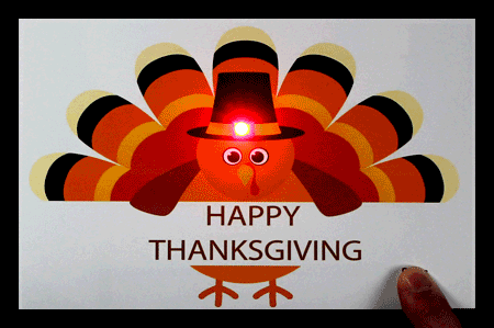 Thanksgiving Light Up Card Craft